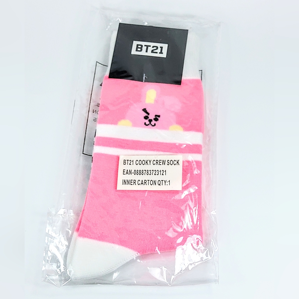 BT21 BTS Line Friends Cooky crew socks New